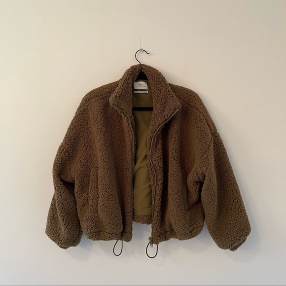 Urban Outfitters Fuzzy Drawstring Teddy Coat - Picture 2 of 5